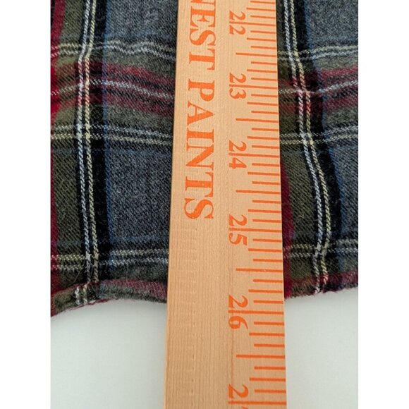 LL Bean Scotch Plaid Flannel Shirt Mens Size Large Gray Relaxed Fit Button Front - Picture 8 of 8